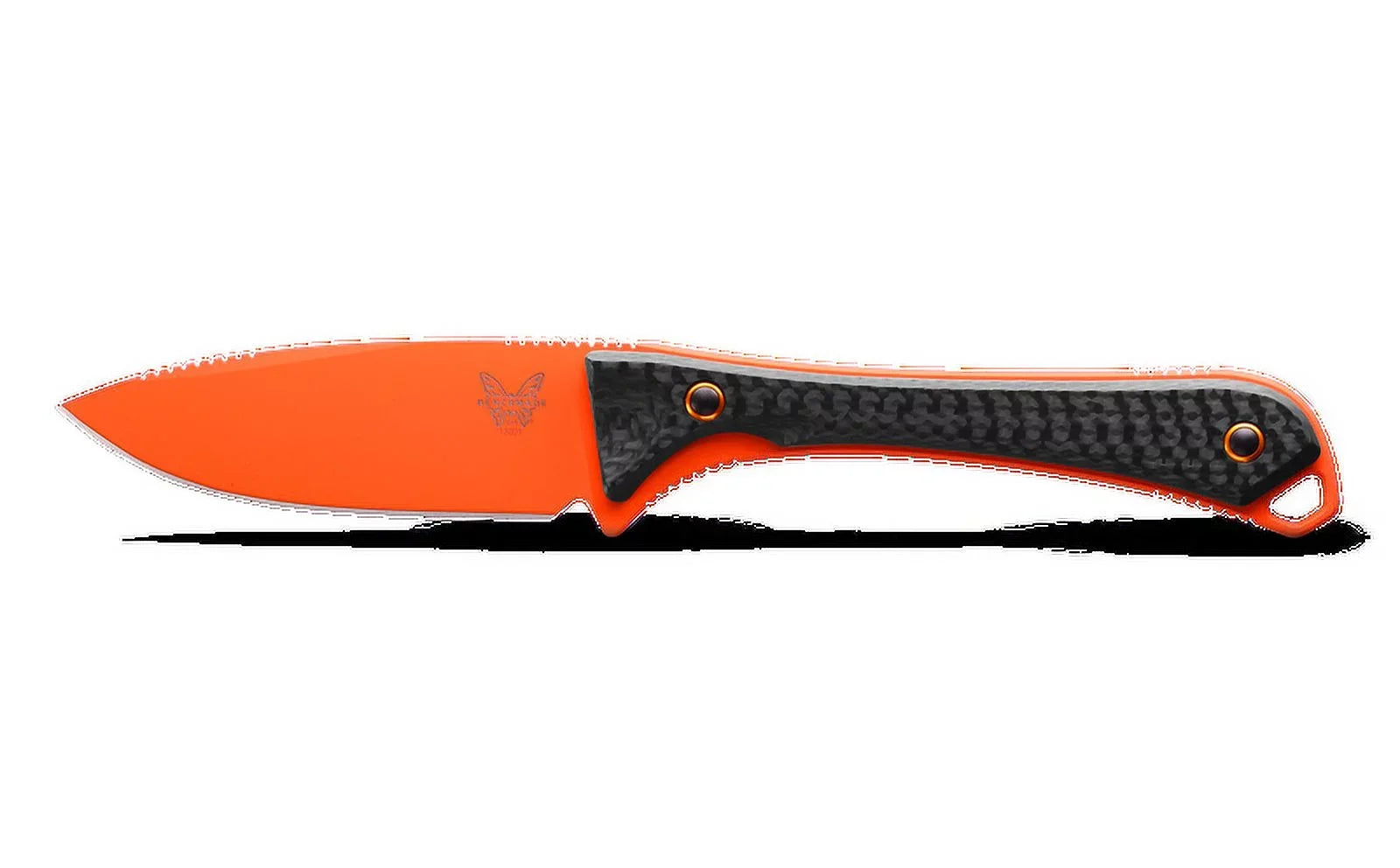 Benchmade Altitude 3.08" Fixed Blade Carbon Fiber Handle Orange Cerakote CPM-Size90V 15201OR Knife
