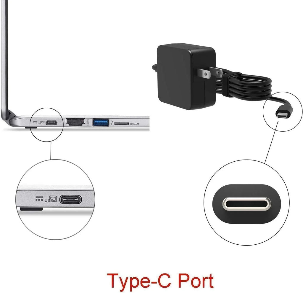 Guy-Tech 45w USizeB-C Ac Adapter Compatible with Lenovo 100e 82GJ0008CF Power Cord