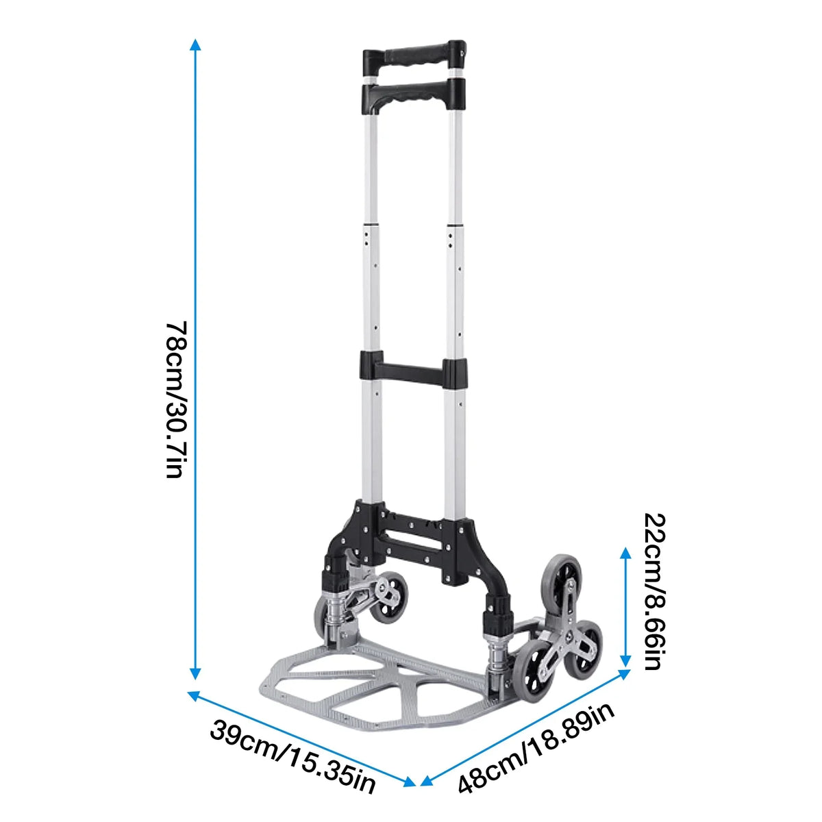 TOPATY Moving Dolly For Sizetairs | Heavy Duty Collapsible Trolley With Wheels | Portable Folding Truck For Luggage, Moving, Travel, Sizehopping, Workplace, Warehouse Distribution