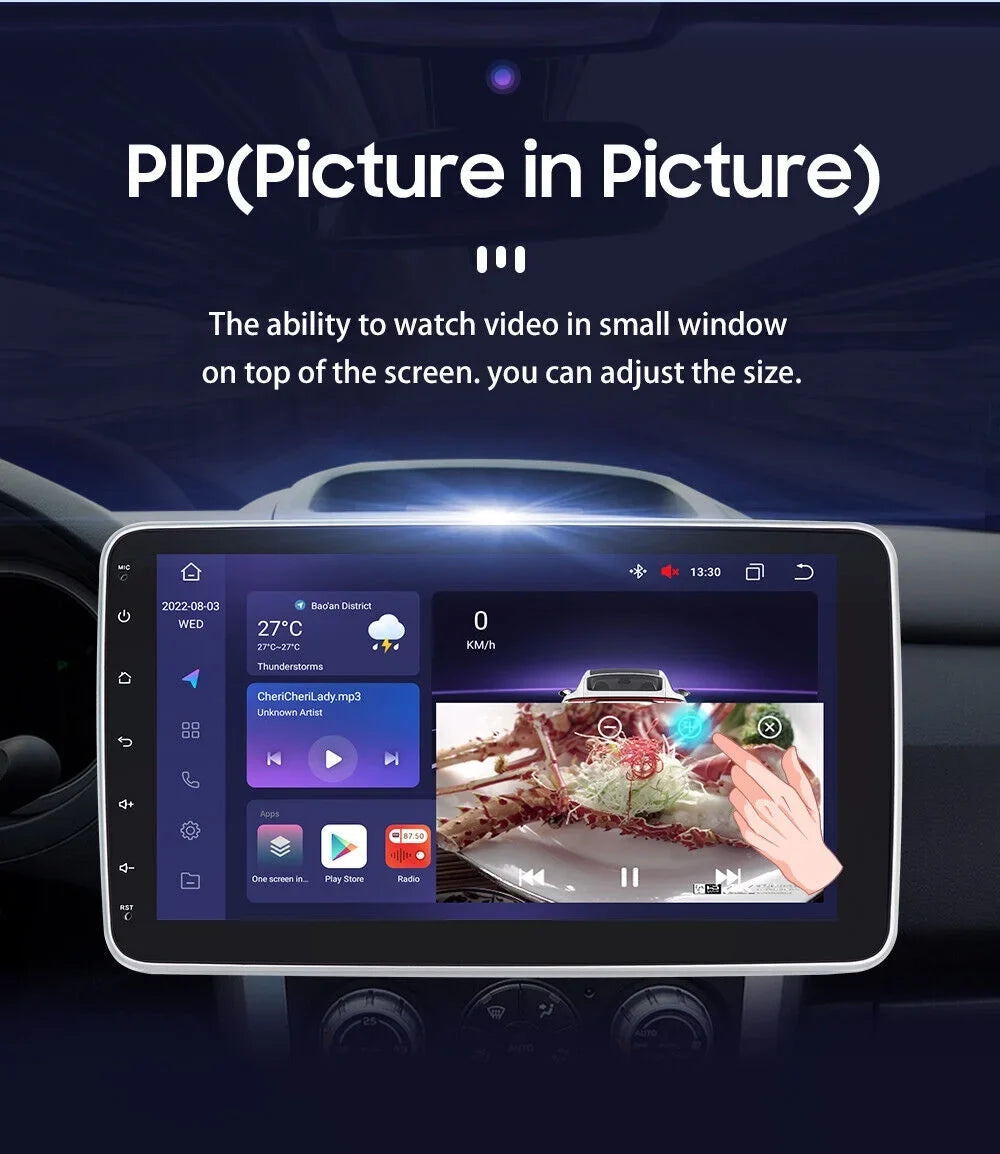 10.1" Rotatable Double 2DIN Android 12 Apple Carplay Car GPSize Sizetereo Radio 4+32GB