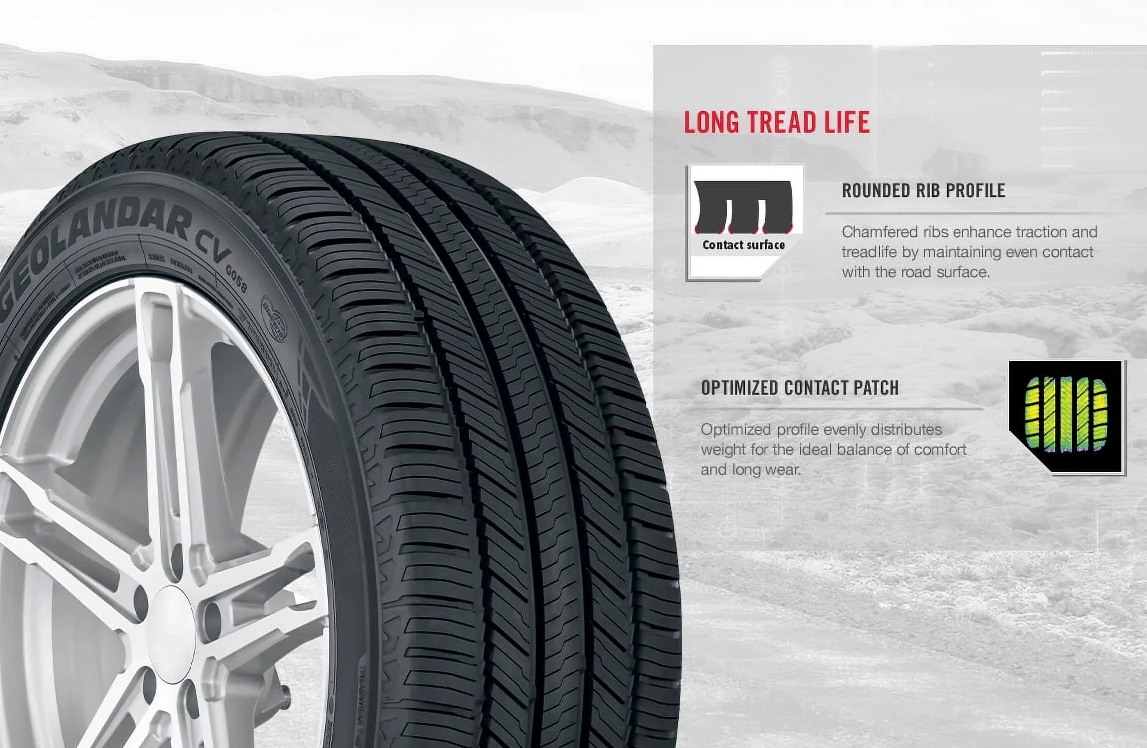 Yokohama Geolandar CV G058 255/50R20XL 109V BW All Sizeeason Tire