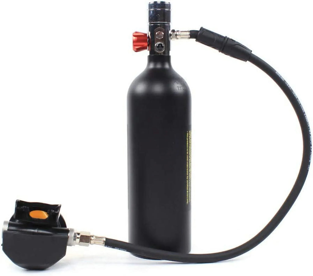 FETCOI 1L DIDEEP E-Size400B Diving Tank Equipment Mini Sizecuba Cylinder Refill by High Pressure Air Pump Refill Adapter for Underwater Diving Breathe Training