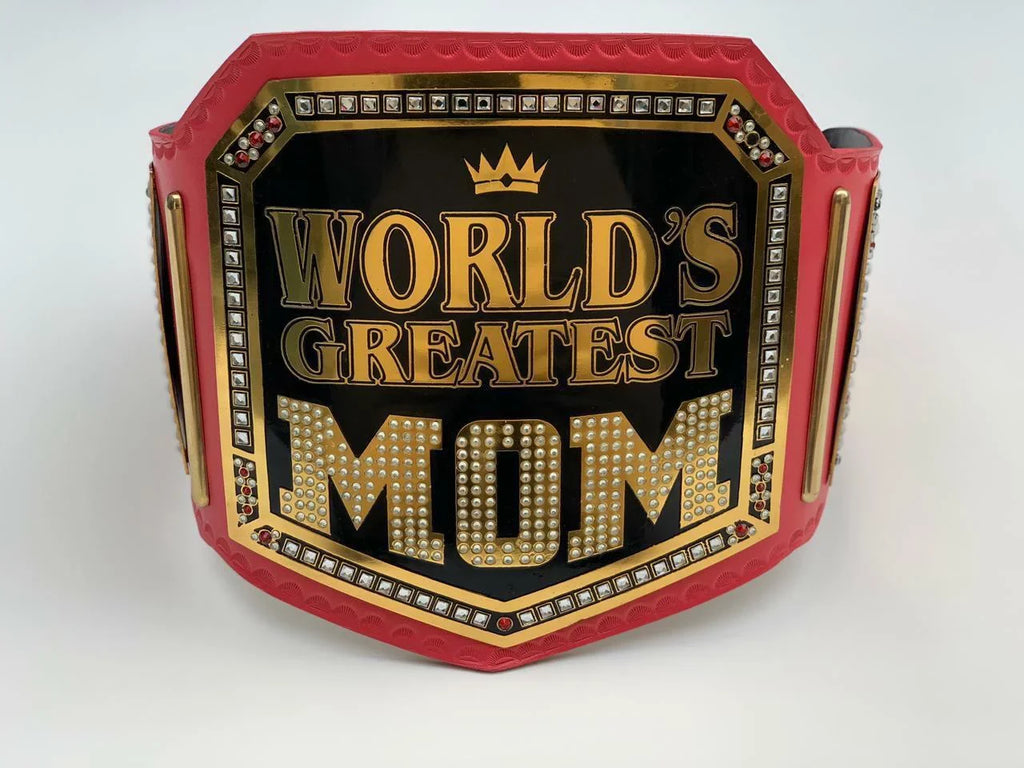 World Greatest Mom Gift Red Championship Belt