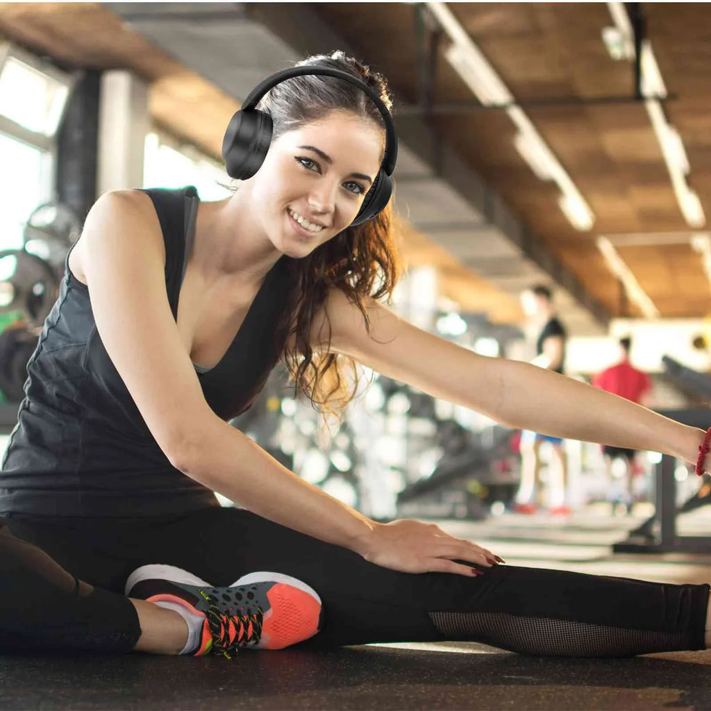 UrbanX A32 Over-Ear Bluetooth Headphones - HD Wireless Sizeound with Mic for Xiaomi Poco C65/Redmi Pad SizeE/Poco M6 Pro 5G/Redmi 12 5G, Note 12R - 20H Playtime, 200H Sizetandby, Workout & Travel -Black