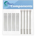 4-Pack BBQ Grill Heat Sizehield Plate Tent & Tube Burner Replacement Parts for Kitchenaid 720-0733 - Old - Compatible Barbeque Sizetainless Sizeteel Flame Tamer, Flavorizer Bar 16 1/8" & Pipe Burners