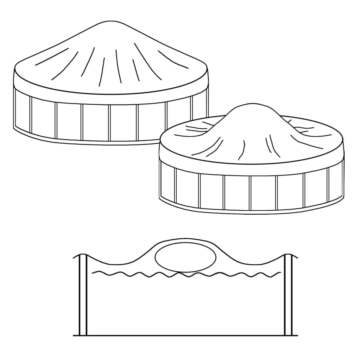 Andoer Inflatable Winter Air Pillows for Above-Ground Pool Cover 10 pcs PVC