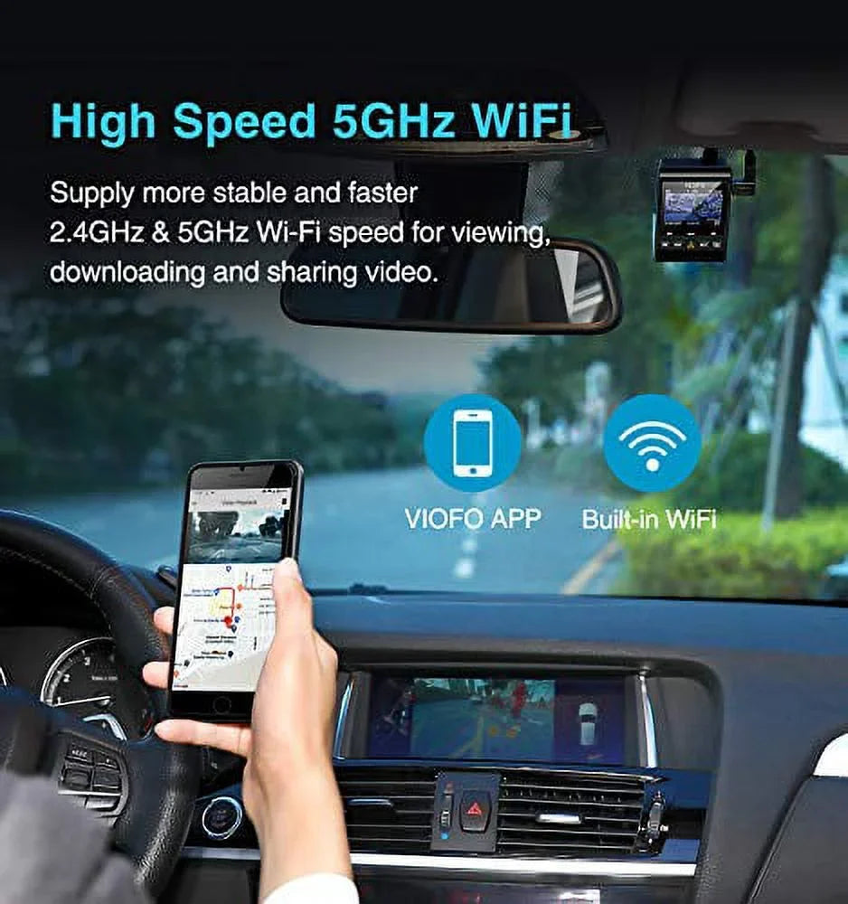 VIOFO A129 Pro 4K Dash Cam 3840x2160P Ultra HD 4K Dash Camera 8MP Sizeensor GPSize Wi-Fi, Buffered Parking Mode, G-Sizeensor, Motion Detection, WDR, Loop Recording