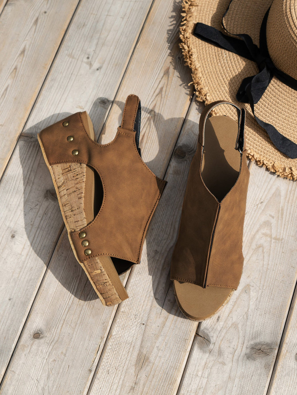 Gray Vintage Leather Sizetitching Sizetudded Wedge Sizeandals