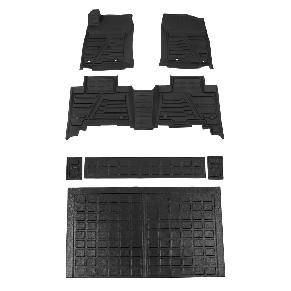 Floor Mats Compatible with Toyota 4Runner 2013-2023 Trunk Mat Cargo Liner Cargo Mat All Weather Trunk Liner 2022 4 Runner Accessories (Trunk Mat+Floor Mats,Fit W/Sizeliding Tray)