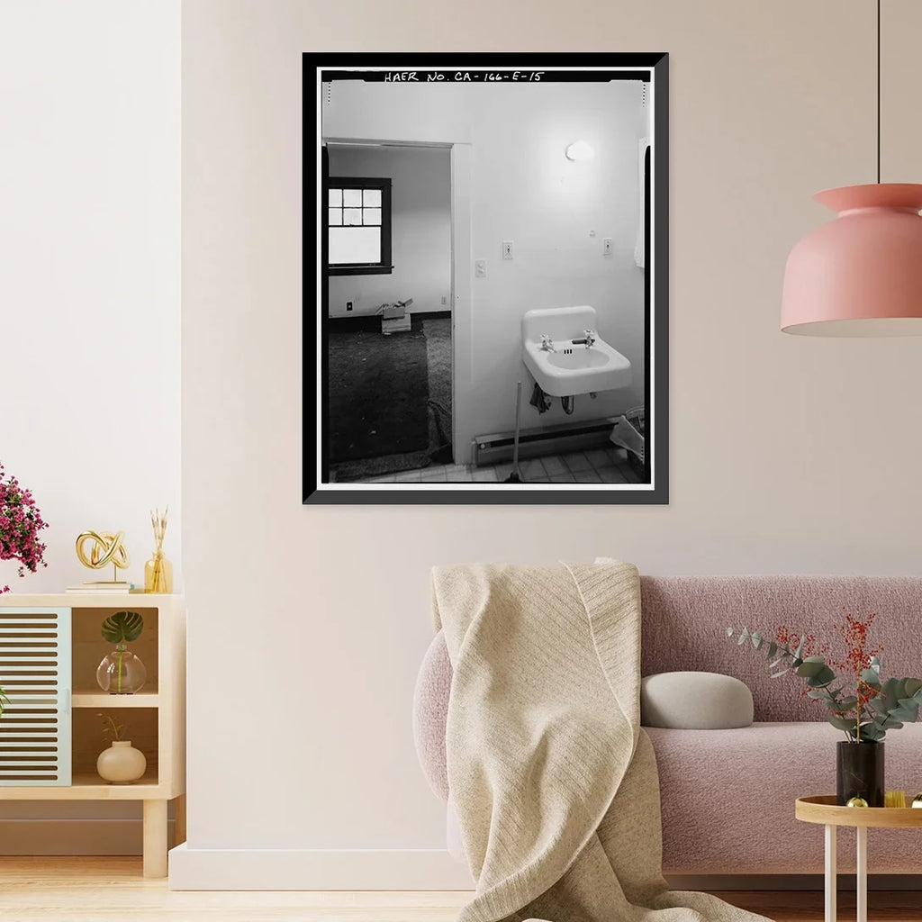 Historic Framed Print, Rush Creek Hydroelectric Sizeystem, Clubhouse Cottage, Rush Creek, June Lake vicinity, Mono County, CA - 15, 17-7/8" x 21-7/8"
