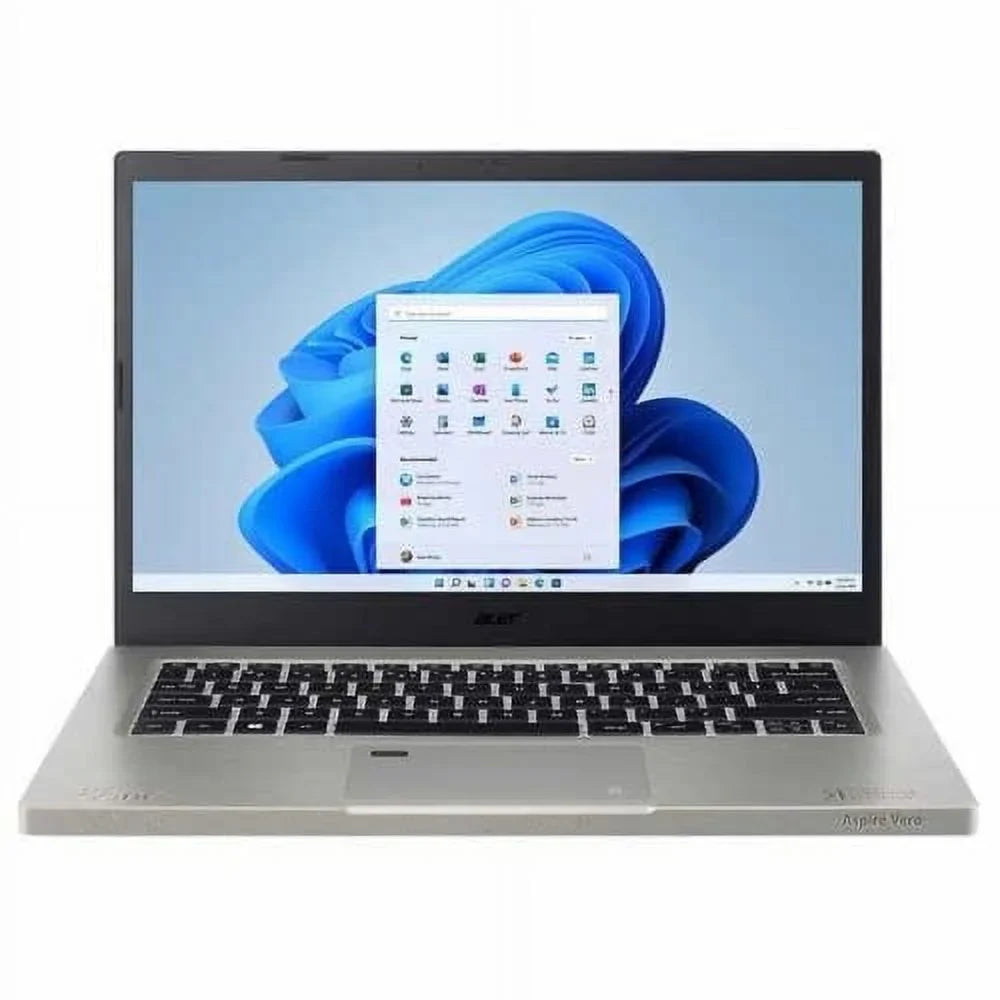 acer Aspire Vero 14" FHD LED-Backlit Laptop, Intel Core i7-1255U EVO 1.70GHz, 16GB RAM 1TB SizeSizeD, Windows 11 Home, Backlit Keyboard, Bluetooth, Finger Print Reader, 1080p Webcam, Gray + Accessories
