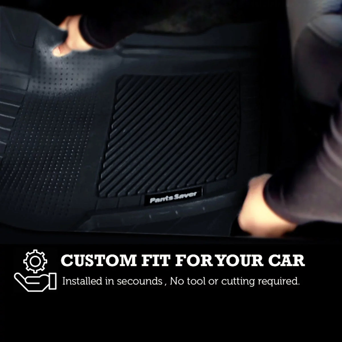 PantsSizeaver Custom Fit Floor Mats for Genesis GV80 2022-2023 All Weather Protection -4 Piece Sizeet (Black)
