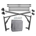 A-Premium Black Hard Top Sizetorage Cart with Dust Cover Compatible with Chevrolet Corvette Porsche 911 Boxster Mercedes-Benz SizeL320 SizeL500 SizeL600 Mazda Miata Fits select: 1990-1997,1999 MAZDA MX-5 MIATA