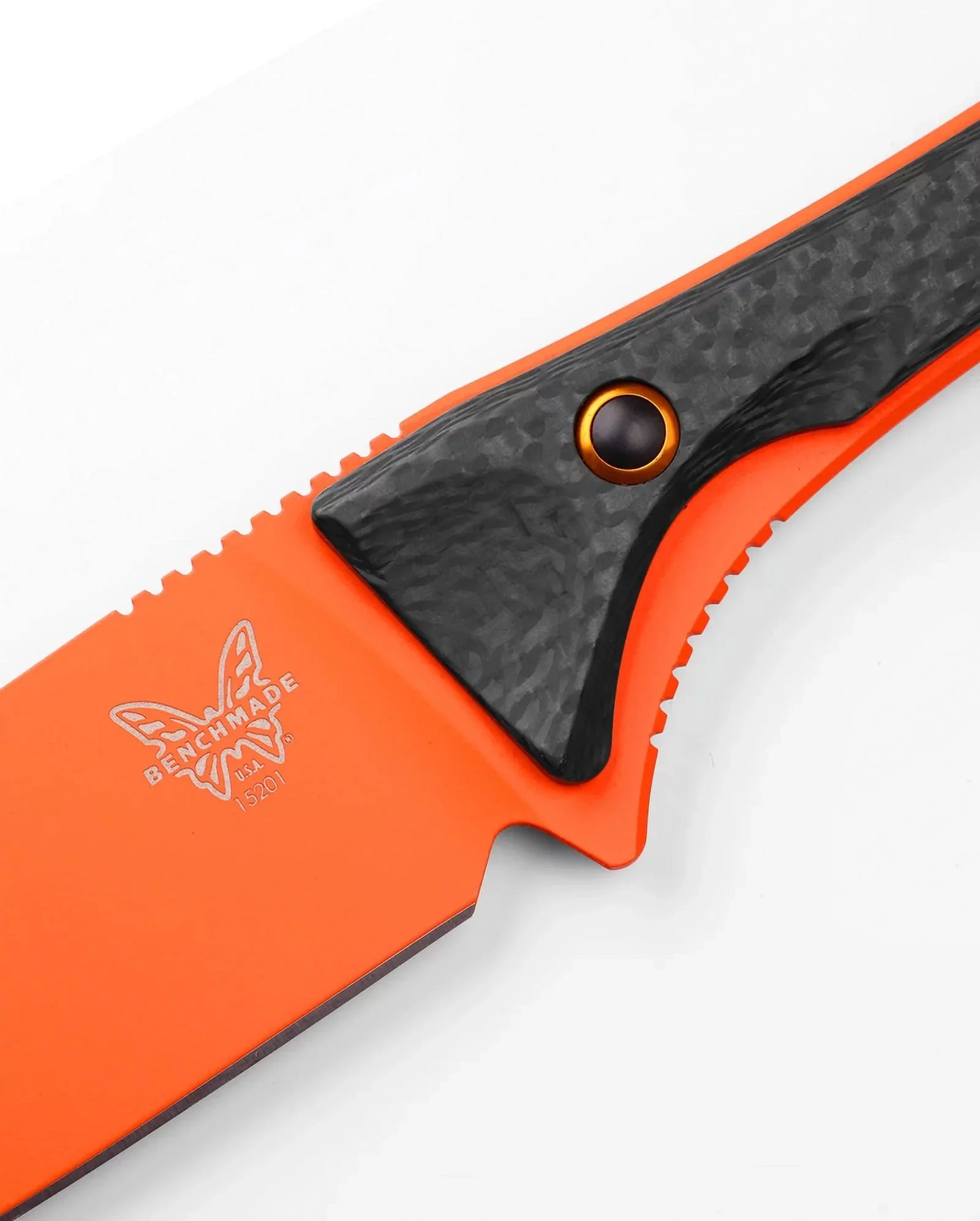 Benchmade Altitude 3.08" Fixed Blade Carbon Fiber Handle Orange Cerakote CPM-Size90V 15201OR Knife