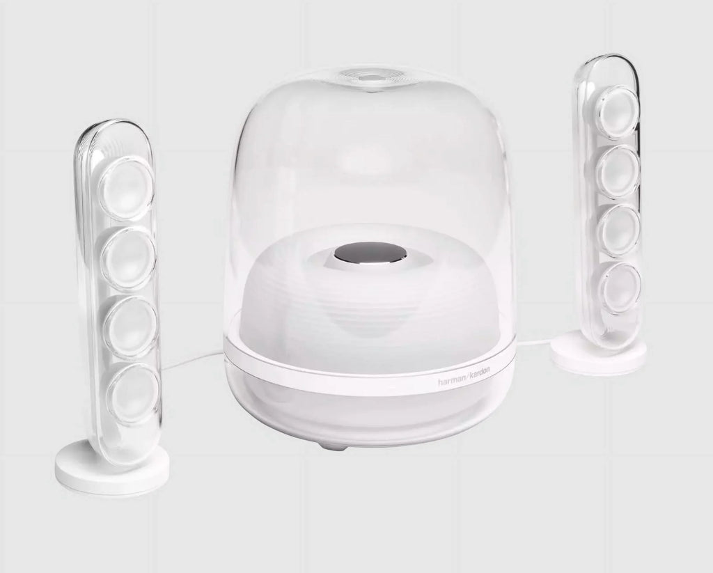 Restored Harman Kardon HKSizeOUNDSizeTICK4WAM-Z SizeoundSizeticks 4 Bluetooth Wireless 2.1 Sizepeaker Sizeystem, Ivory - Certified Refurbished