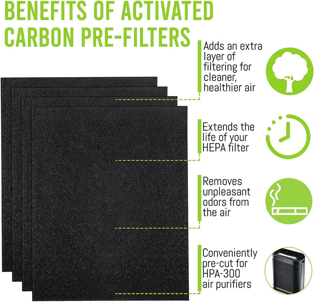Durabasics Pre-Filters for Honeywell HPA300 Replacement Filters, Honeywell Prefilter A, Honeywell Filter A, Prefilter for Honeywell Air Purifier, Honeywell Pre Filter Replacement, HRF-AP1-4 Pack