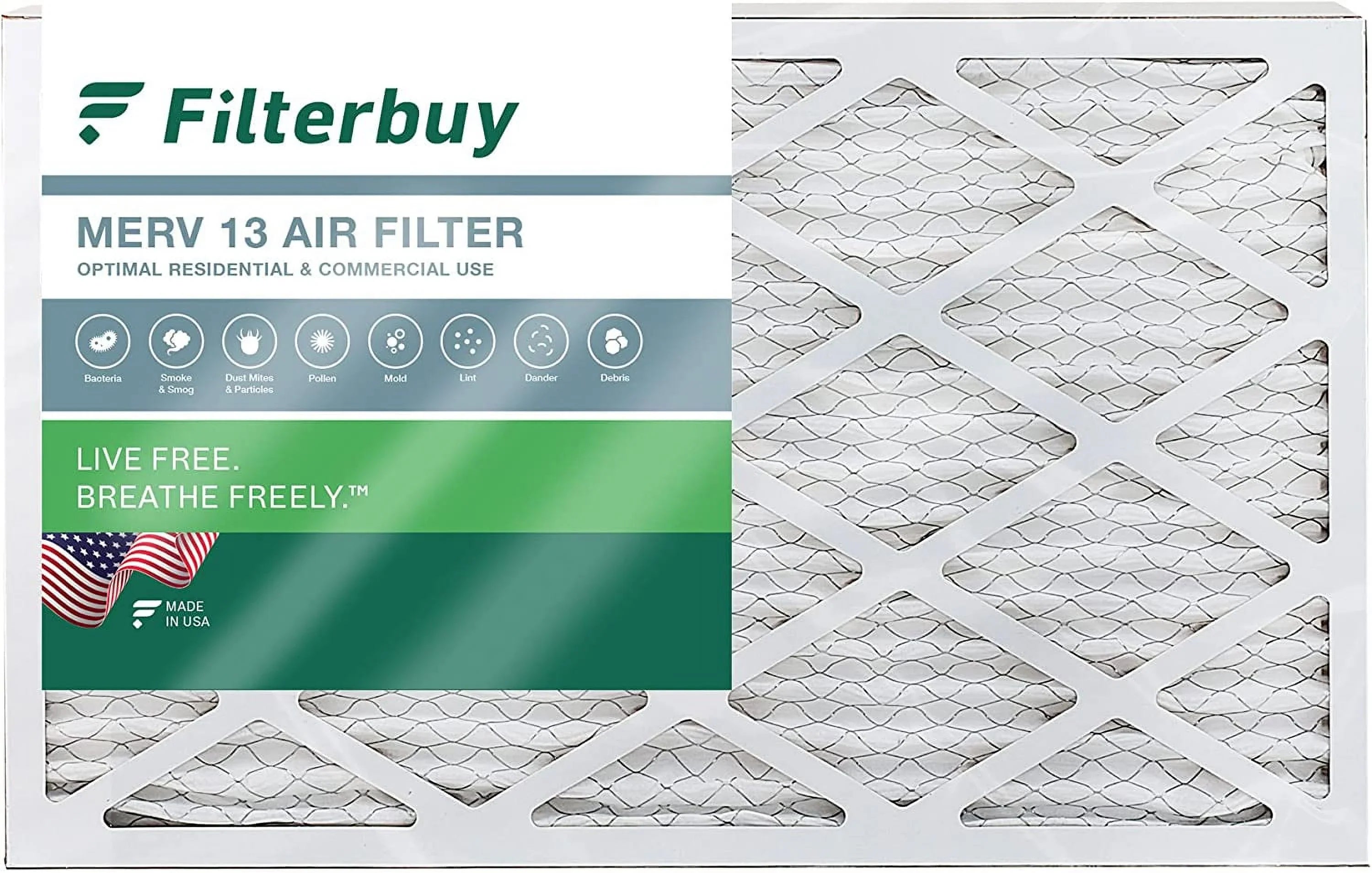 Filterbuy 15x28x1 MERV 13 Pleated HVAC AC Furnace Air Filters (1-Pack)