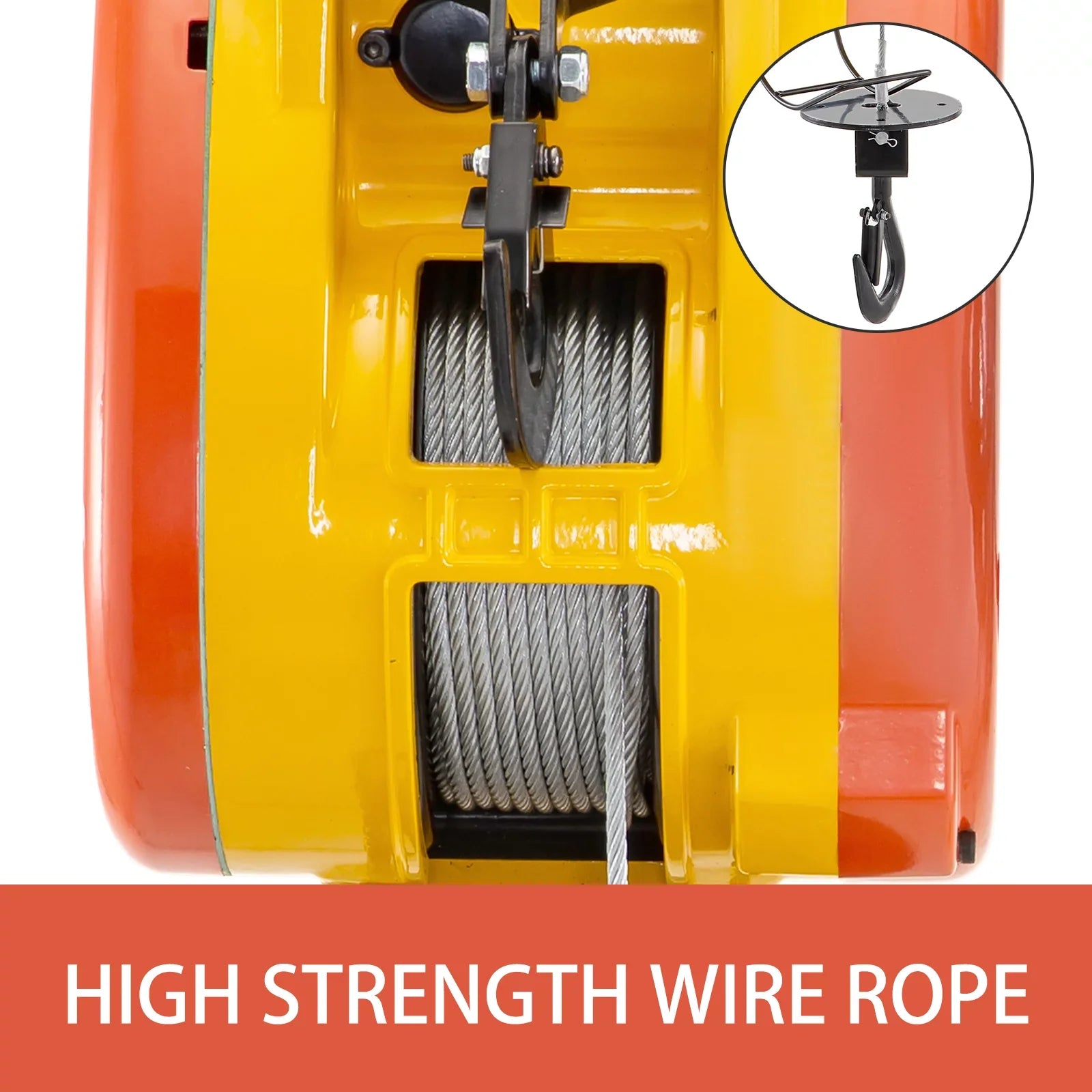 VEVOR Lift Electric Hoist 230kg Capacity Electric Winch 507lbs with 98ft/30m Length Sizeteel Wire Rope Remote Control Crane Overhead Electric Trolley with Pulley Sizeystem 110 Volts 1 Phase