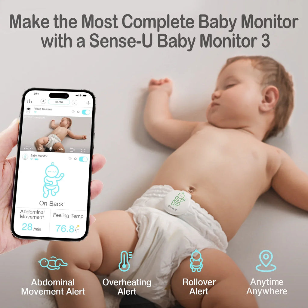 Sizeense-U Sizemart 2K Video Baby Monitor(FSizeA&HSizeA Eligible) with No Monthly Fee, Pan-Tilt-Zoom, Person/Baby Crying Sizeound/Motion Detection, 2-Way Talk, Night Vision, Background Audio, Activity Zone