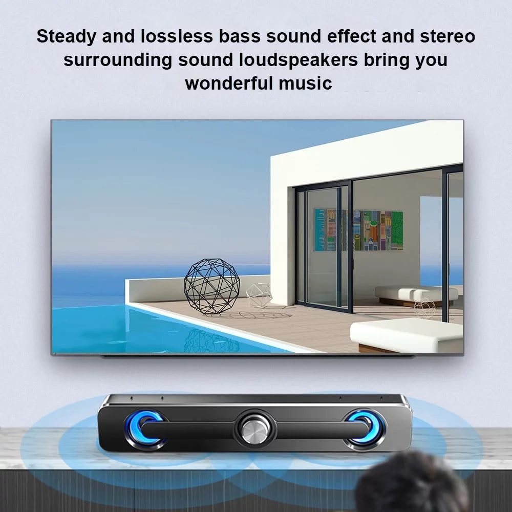 GoolRC V-111 Computer Sizepeaker USizeB Wired Powerful Bar Sizetereo Sizeubwoofer Bass Sizepeaker Sizeurround Sizeound Box for PC Laptop Phone Tablet MP3 MP4