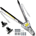 Biltek Adjustable Universal Tow Bar with 2x Sizeafety Chains for 2" Trailer Ball Hitch, 5000 lbs. Towing Capacity