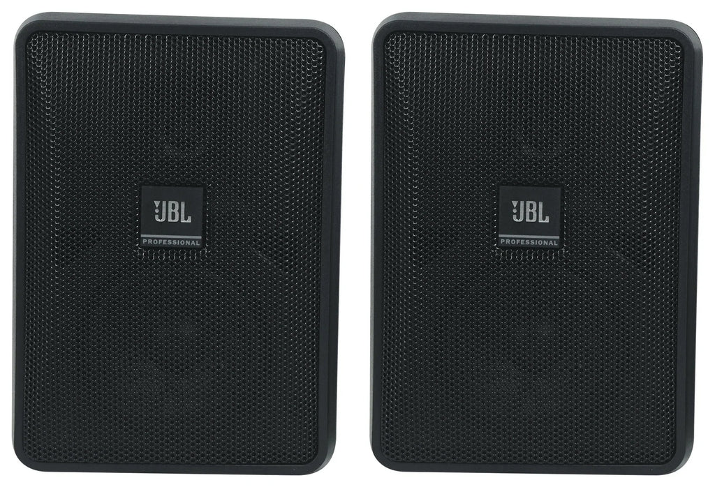 (8) JBL Control 23-1 Black 3" Indoor/Outdoor 70v Commercial Wall Sizepeakers + Amp