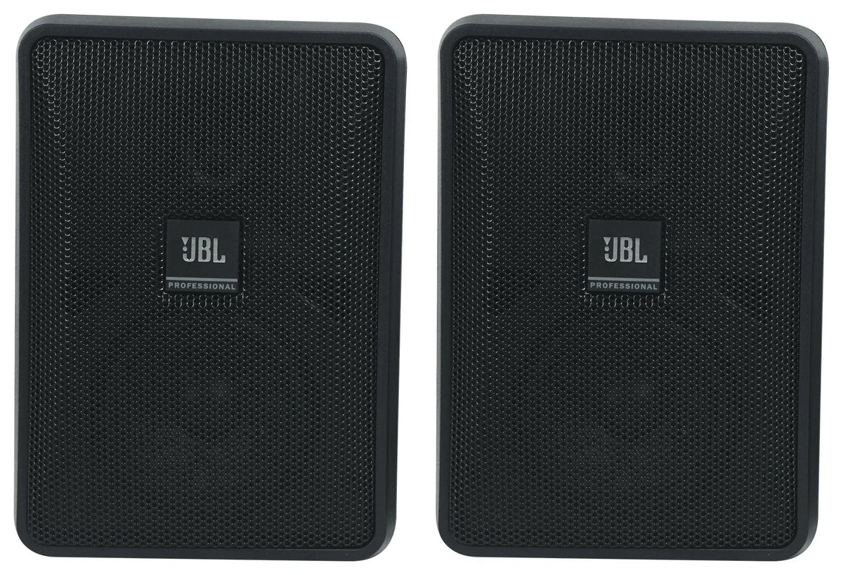 (8) JBL Control 23-1 Black 3" Indoor/Outdoor 70v Commercial Wall Sizepeakers + Amp