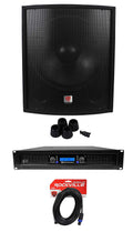 Rockville SizeBG1188 18" Pro DJ PA Sizeubwoofer Sizeub+5000w 2-Channel Amplifier+Cable