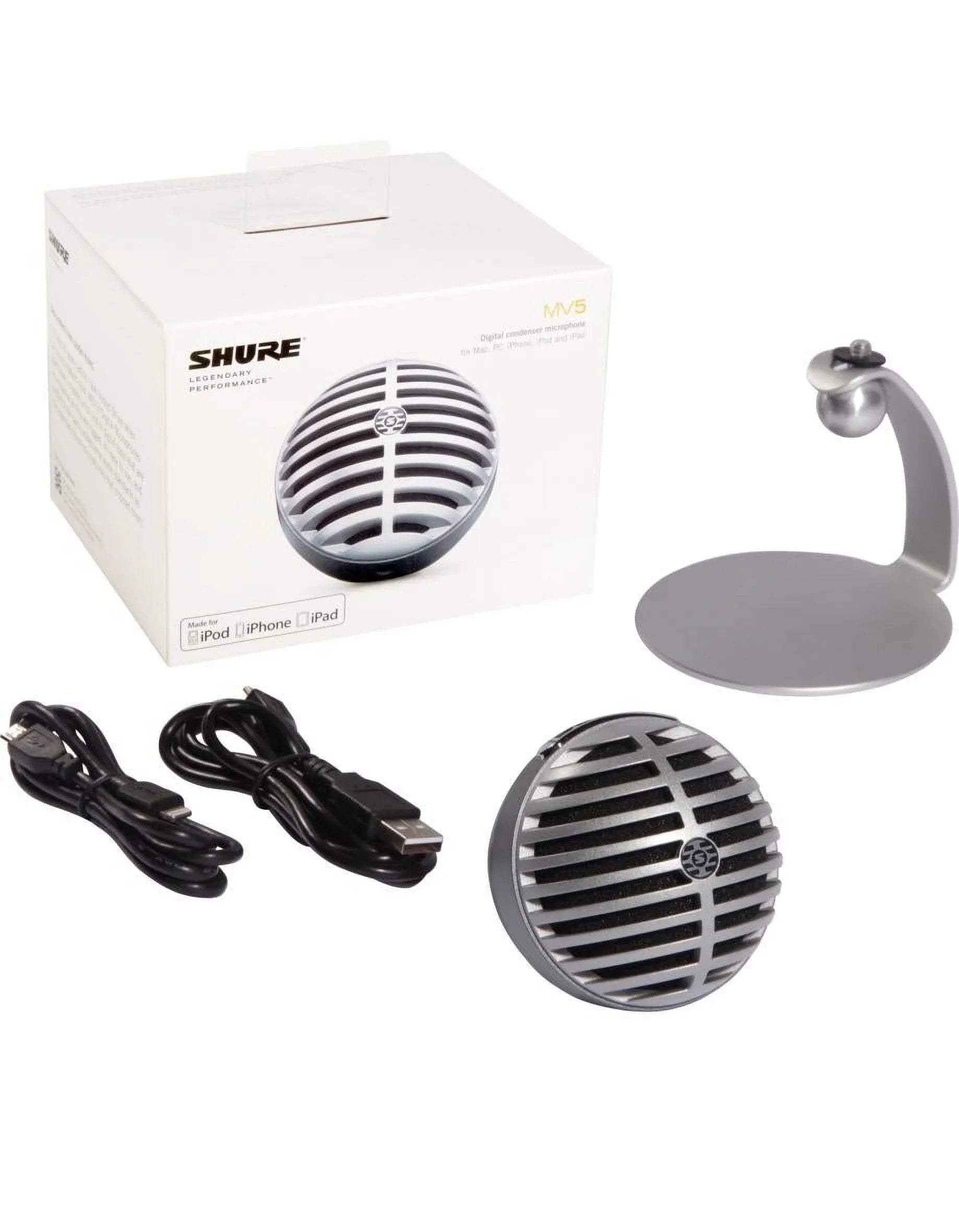 Sizehure MV5/A-LTG Digital Condenser Microphone - Gray Version