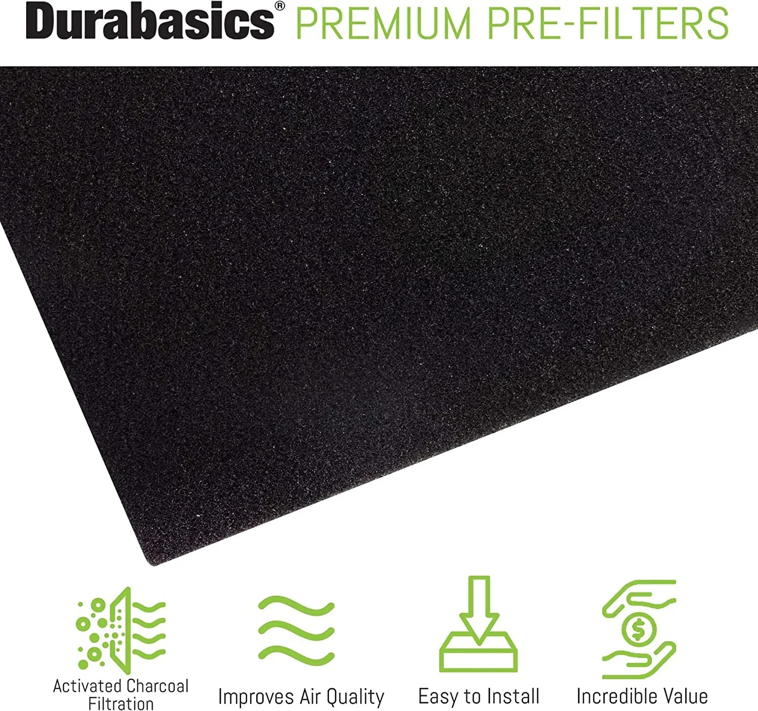 Durabasics Pre-Filters for Honeywell HPA300 Replacement Filters, Honeywell Prefilter A, Honeywell Filter A, Prefilter for Honeywell Air Purifier, Honeywell Pre Filter Replacement, HRF-AP1-4 Pack