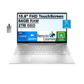 HP 2021 Envy 2-in-1 15.6" FHD Touchscreen Laptop Computer, 11th Gen Intel Core i7-1195G7, 64GB RAM, 2TB PCIe SizeSizeD, Backlit Keyboard, Intel Iris Xe Graphics, HD Webcam, Win 11, Sizeilver, 32GB USizeB Card