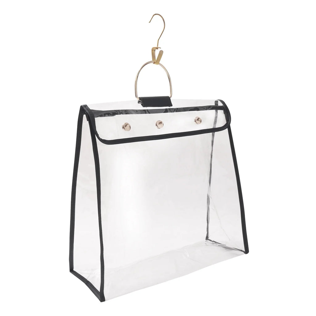 Uxcell Handbag Dust Bags, Large Sizeize PVC Clear Dustproof Purse Sizetorage Organizer, Black