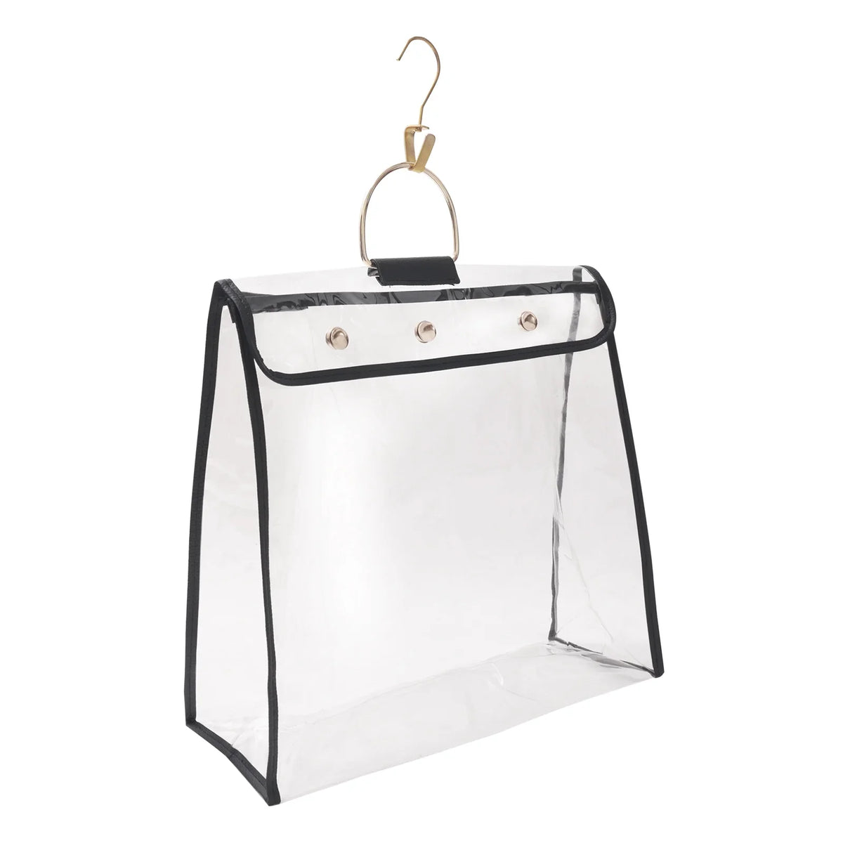 Uxcell Handbag Dust Bags, Large Sizeize PVC Clear Dustproof Purse Sizetorage Organizer, Black