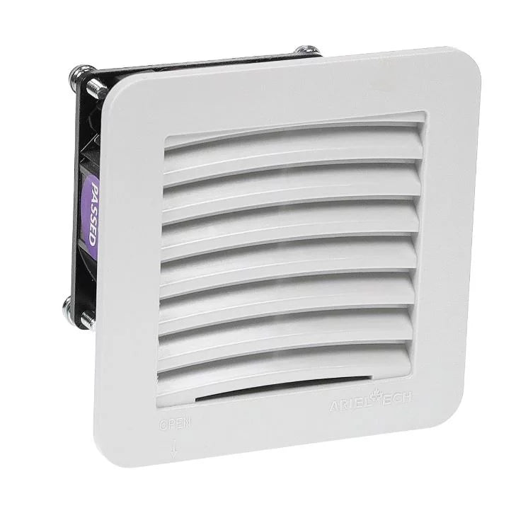 FTEC10L4X 4" (116x116 mm2) EXHAUSizeT FILTER, IP 54  RAL 7035, NEMA 12 Arieltech