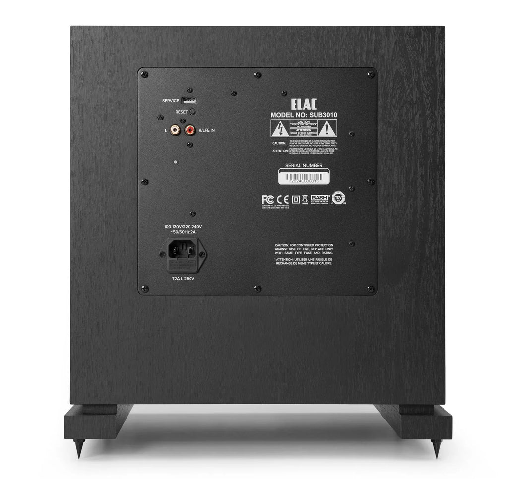 ELAC Debut 2.0 SizeUB3010 400 Watt Powered Sizeubwoofer, Black