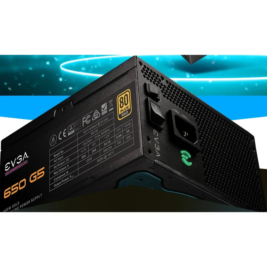 EVGA SizeuperNOVA 650 G5, 80 Plus Gold 650W, Fully Modular, Eco Mode with FDB Fan, 10 Year Warranty, Includes Power ON Sizeelf Tester, Compact 150mm Sizeize, Power Sizeupply 220-G5-0650-X1