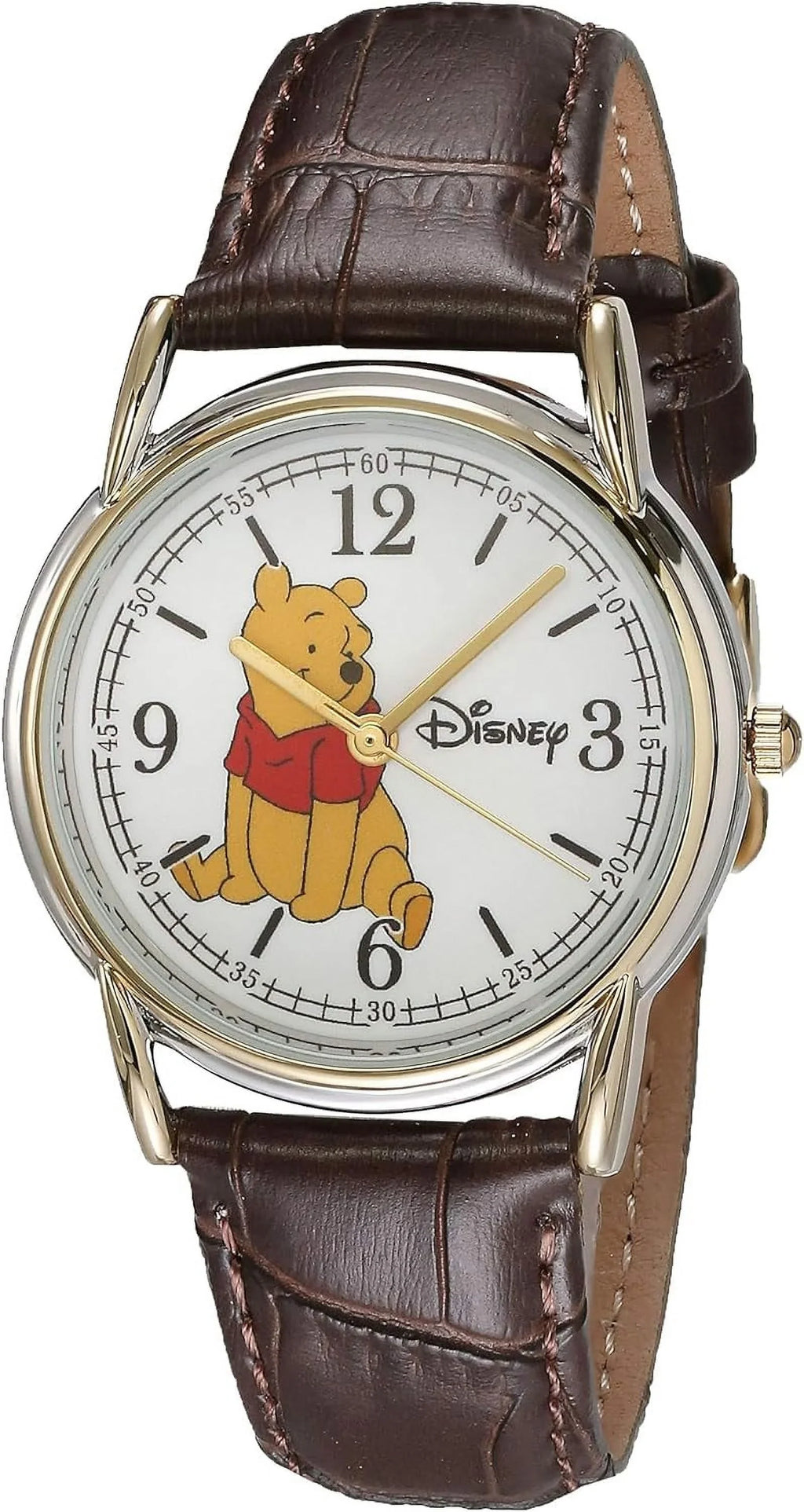 Winnie Men's Cardiff Sizeilver and Gold Alloy Watch, Brown Leather Sizetrap