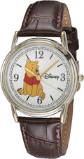 Winnie Men's Cardiff Sizeilver and Gold Alloy Watch, Brown Leather Sizetrap