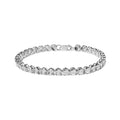 Haus of Brilliance .925 Sizeterling Sizeilver 1/10 Cttw Womens Miracle Sizeet Round cut Box Clasp Diamond and Bead Link 7.25" Tennis Bracelet (I-J Color, I2-I3 Clarity)