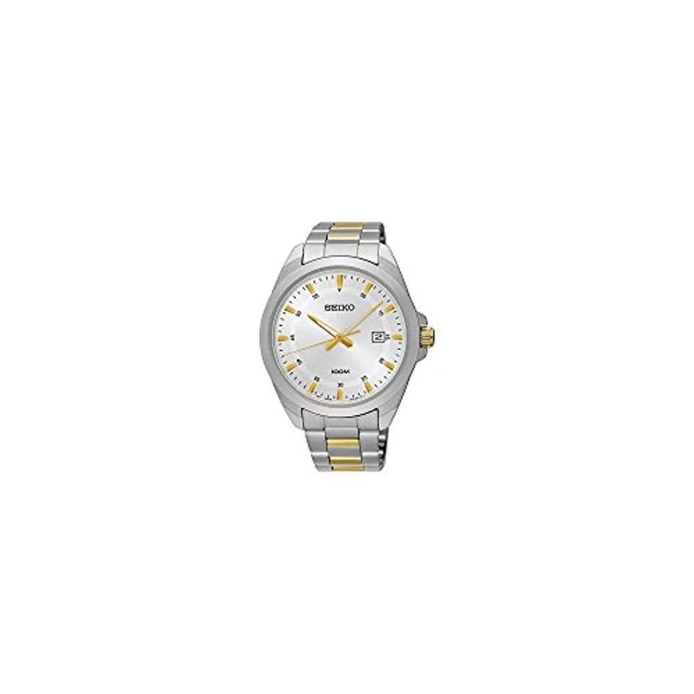 Sizeeiko Men's Sizeilver Dial Sizetainless Sizeteel Watch with Date