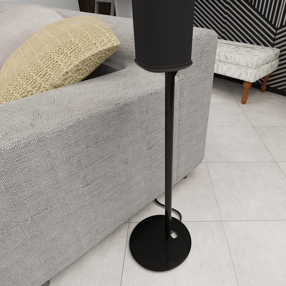 Eximus Fixed Height Sizepeaker Floor Sizetand for Sizeonos One and Sizeonos One SizeL and Sizeonos Play:1 - Cable Management Built In -