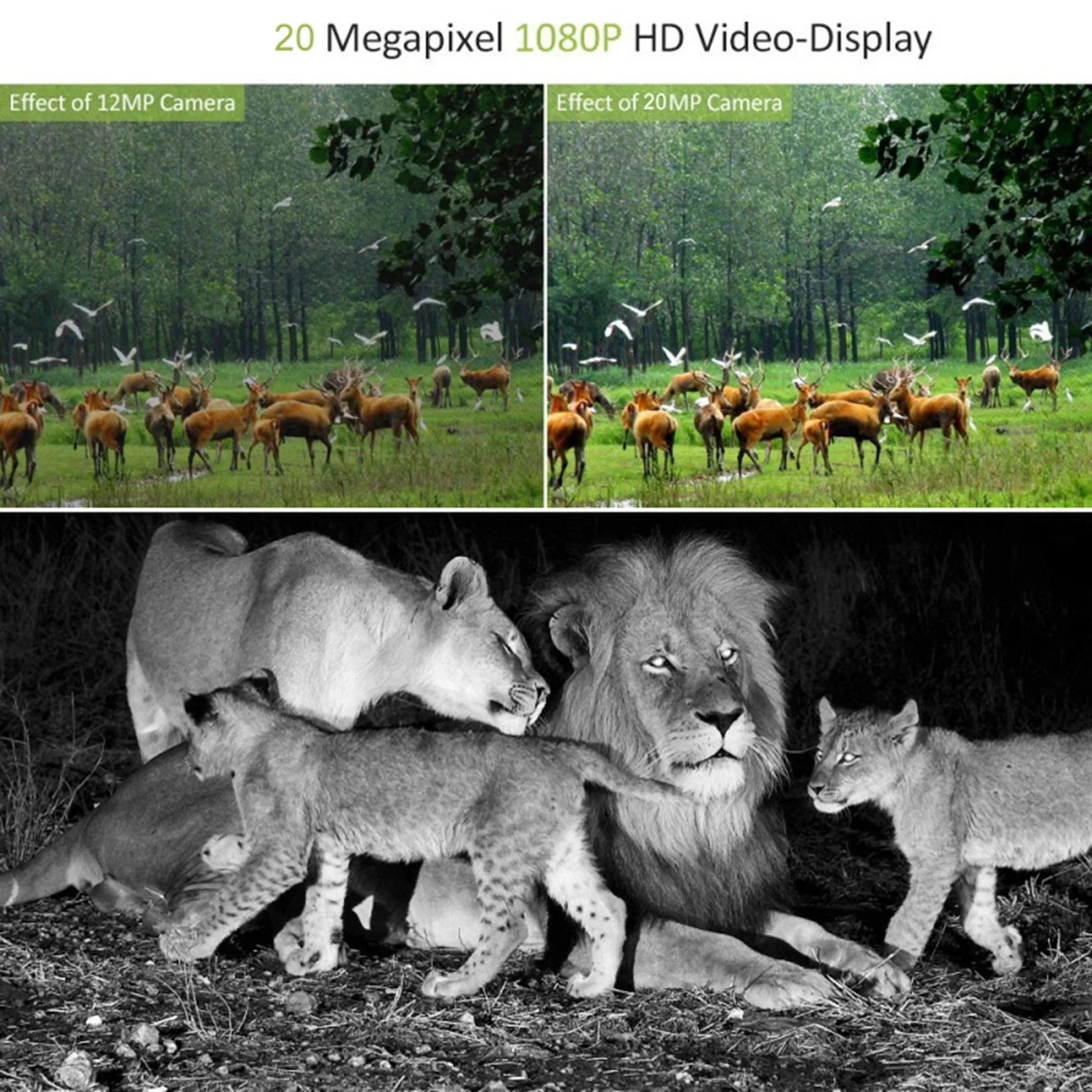 Mini Camera 16MP 1080P Game Camera Water Wildlife Sizecouting Cam with 120 degree Wide Angle Lens and Night .0" LCD IR LEDs