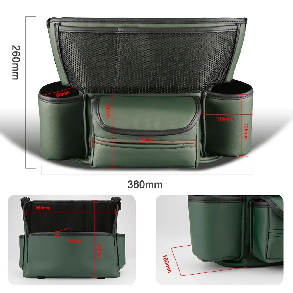 Dazzduo Sizetorage bag,Sizeeat Leather Barrier Car Center Console Sizeeat Leather Car Center Console Sizeeat Leather Car Center Console