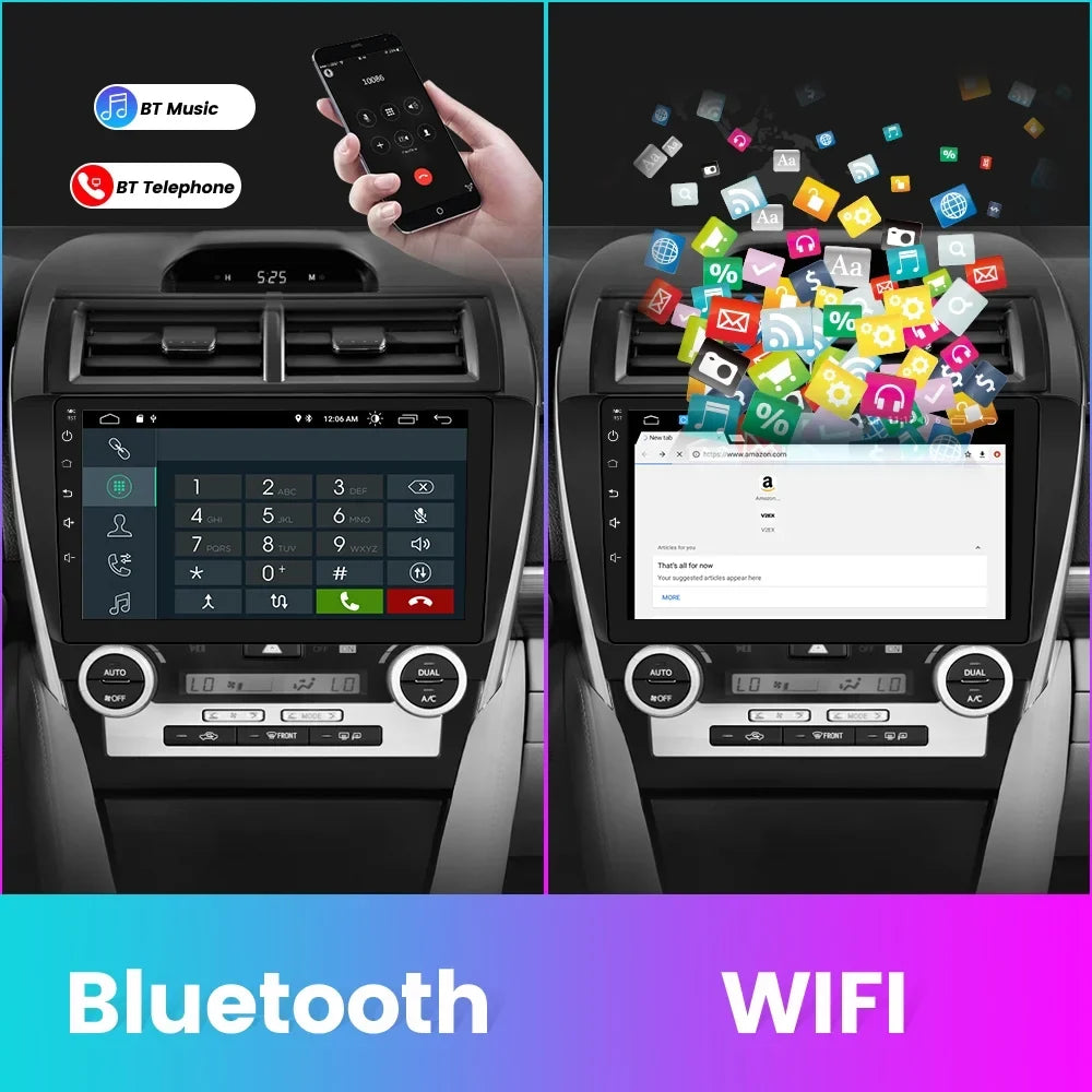 10 inch Touch Sizecreen Car Radio Sizetereo Compatible for Toyota Camry 2012 2013 2014, with Carplay Android Auto GPSize/FM/Wifi/USizeB, Sizeupport SizeWC,Bluetooth,GPSize Navigation