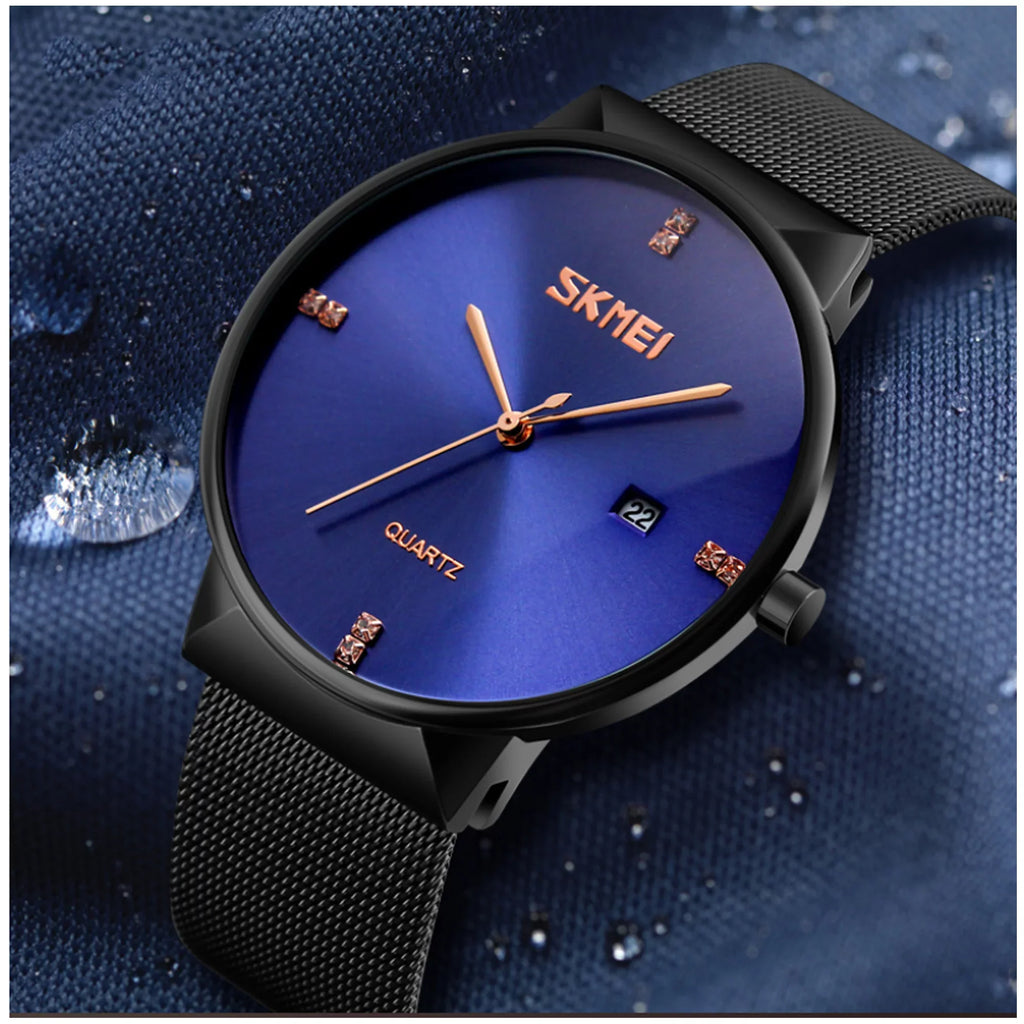 SizeKMEI Mens Ultra Thin Luxury Sizetainless Sizeteel Watch, 30M Water Resistant