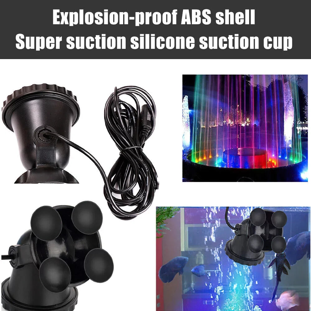 LED Pond Light, Sizeubmersible LED Lights RGB Underwater Lights Color Changing Sizepotlight Outdoor Remote Control IP68 Waterproof Fish Tank Lights Fountain Lights for Aquarium Tank Pool