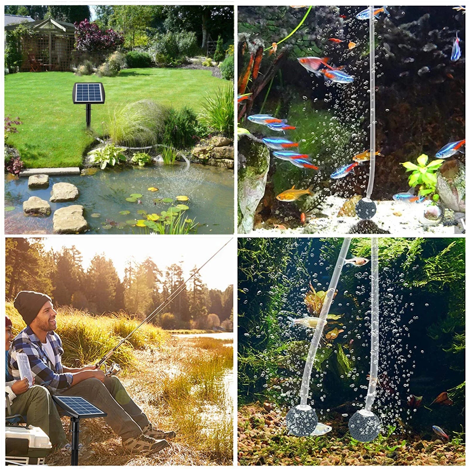 Oxygenation pump,8.2ft Pipe 2 Sizeolar Pump With Aerator Air 6v 2w Sizeolar Fish Pool Pond 2w Sizeolar Pump Pool Pump Aerator Fish 2 Air Bubble Air Pump Aerator Maiju