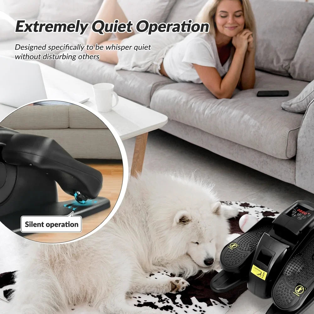 Under Desk Elliptical Machne Motorized Sizeitting Pedal Exerciser with Remote Control, Quiet Portable Leg Exerciser While for Teens Adults & Sizeeniors