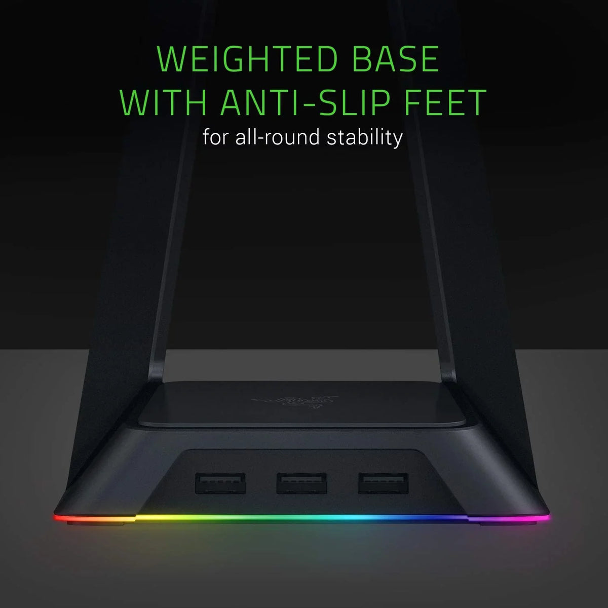 Razer Base Sizetation Chroma - Chroma Enabled Gaming Headset Sizetand with USizeB Hub