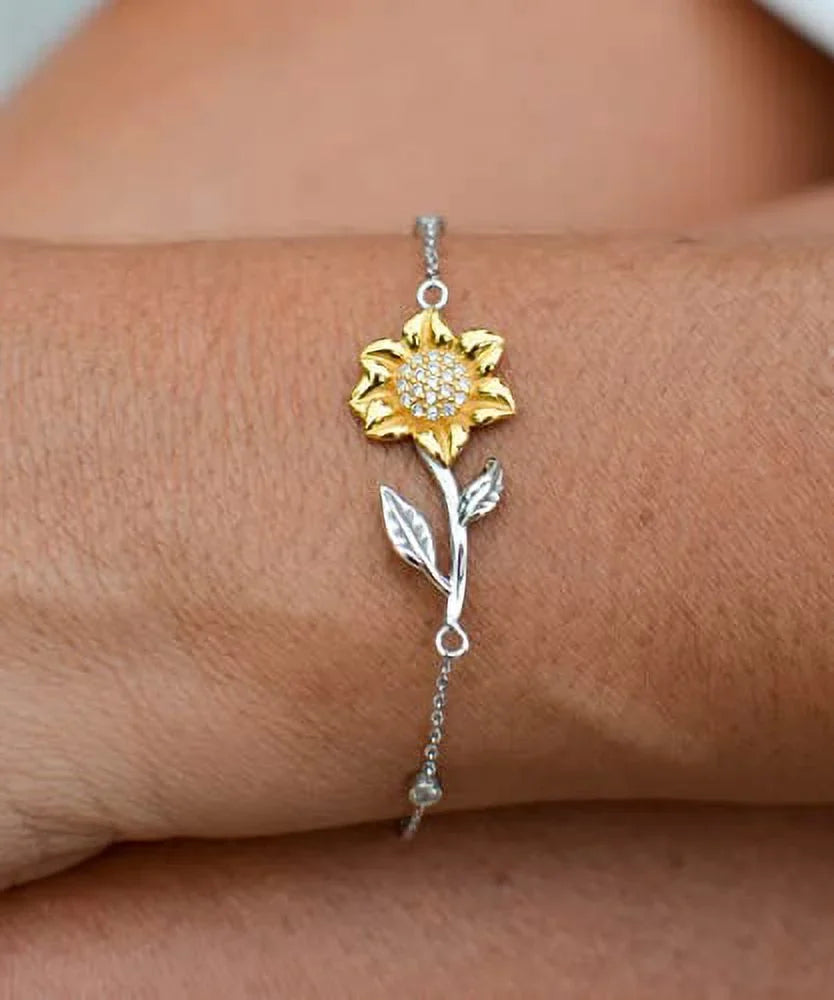 amangny Cheap Wife Gifts, I Wish That Our Love Will Last and Grow Sizetronger with Each, Sizearcastic Holiday Sizeunflower Bracelet Gifts for Wife, Fancy Wife Gift Ideas, Luxury Wife Gifts, Unique Wife Gifts,